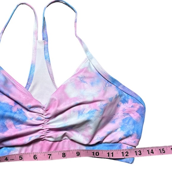 Shein tie dye‎ racer bikini top only sz M - Picture 4 of 4